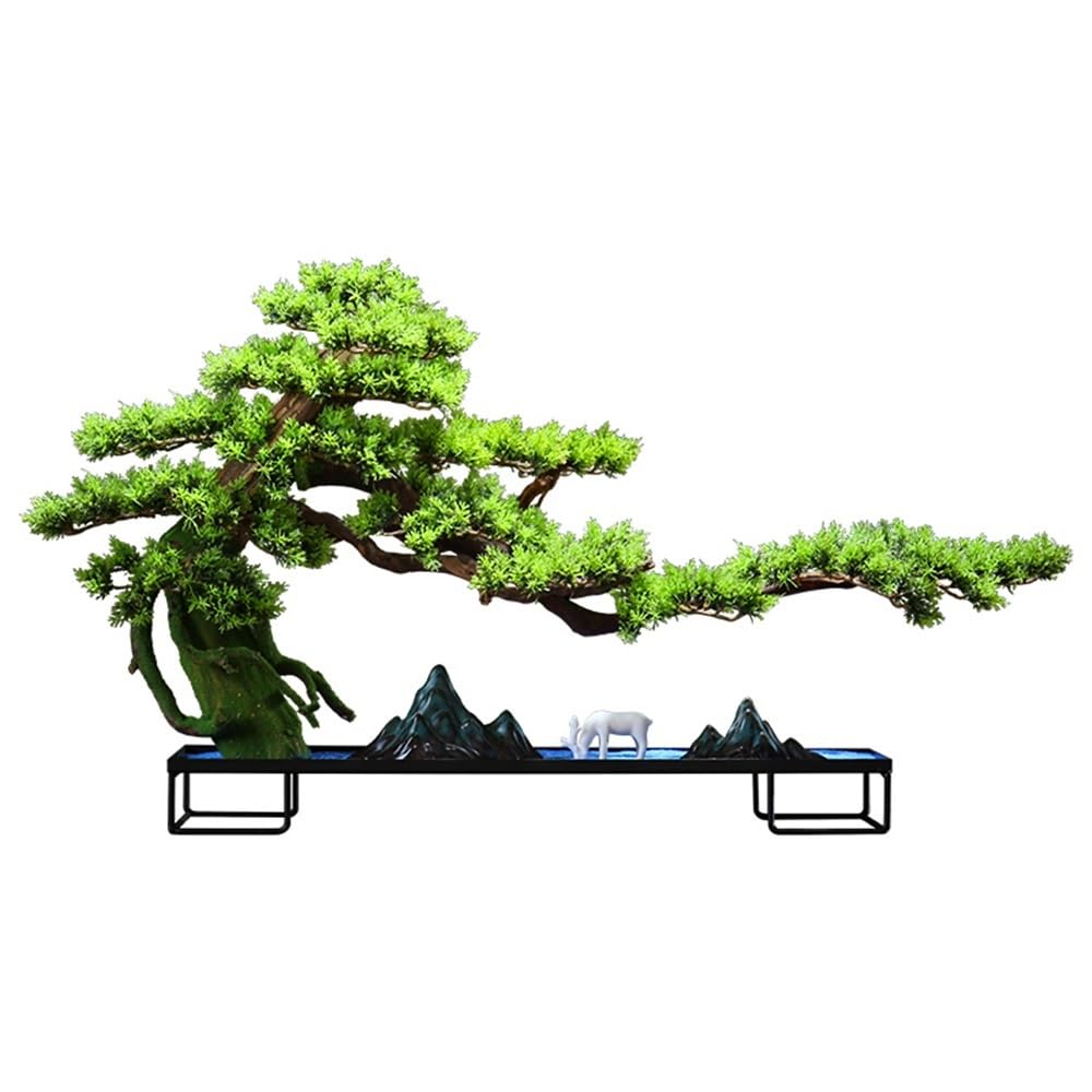 IUokLU Artificial Bonsai Simulation Welcome Pine Ornaments Entrance Side Cabinet Office Soft Decorations