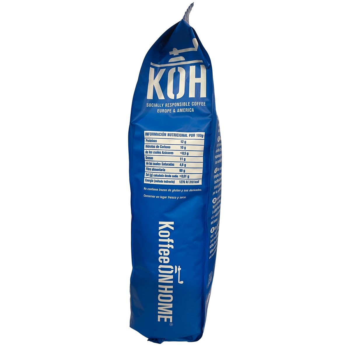 KoffeeONHOME Café en Grano Descafeinado al Agua, 100% Arábica, Tueste Natural, 1 kg