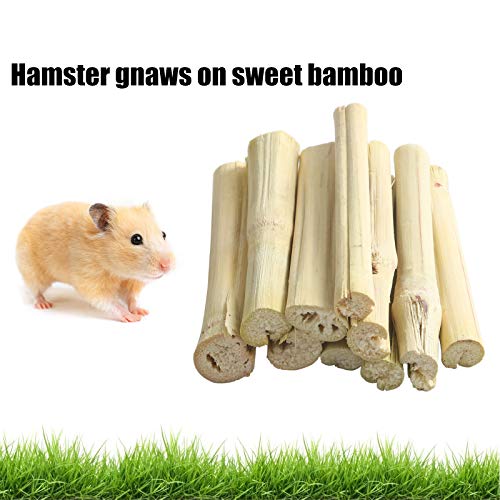 LMYKH Kaninchen Kauspielzeug, Hamster Spielzeug mit apfelstäbchen Timothy Heu Sticks, Kleintiere Molar Zubehoer für Meerschweinchen, Chinchilla, Hasen