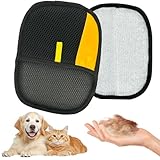 PICKONA Pack de 2 Guantes Quitapelos para Mascotas Guante de Cepillado para Perros y Gatos Doble Cara Antiestático Masajeador Lavable y Reutilizable