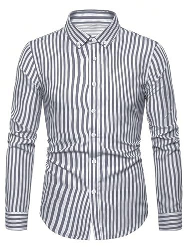 Image of TOPLOT Shirt for Men || Mens Casual Shirts || Full Sleeve || Regular Fit || Striped (5219)