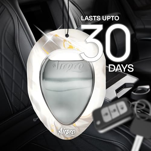 Image of Airpro Essentials New Ride Hanging Gel Car Air Freshener | Leak-Proof Car Perfume | Long Lasting 30 Days | New Car Smell Freshener | Car Perfume Hanging | Car Accessories Interior (11.3g)