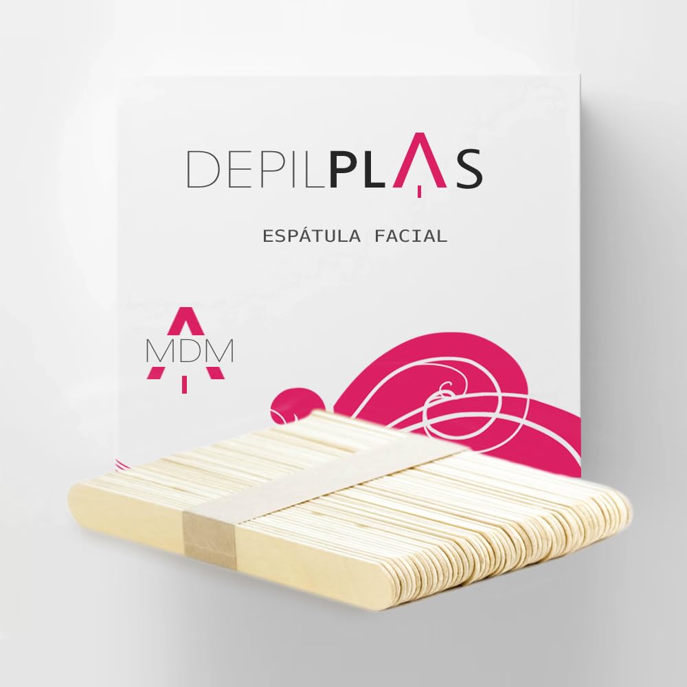 Espatula facial de madera para cera depilatoria, 100 unidades