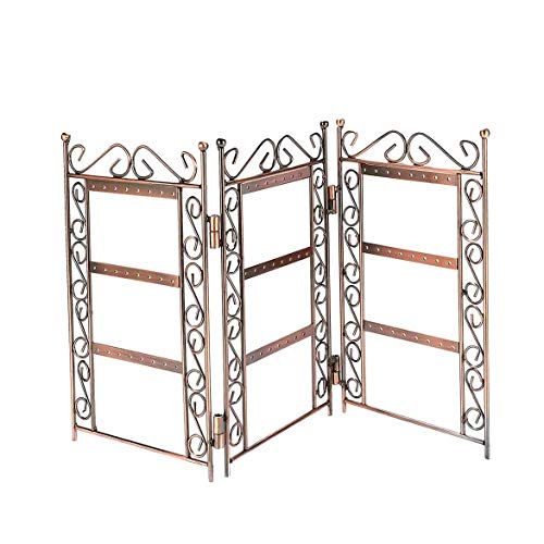 Ktyssp Home Creative Openwork Storage Shelf Hanging Jewelry Gift Earrings Foldable Storage Rack