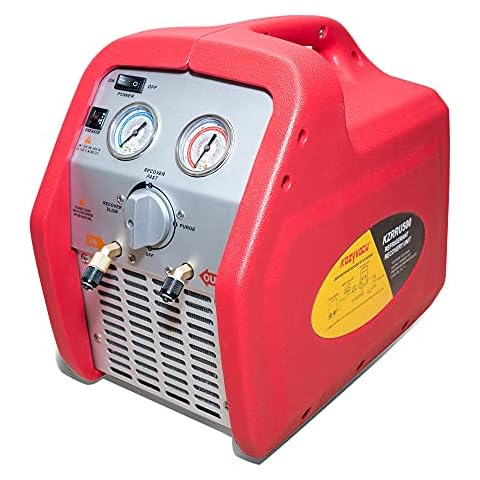 Kozyvacu Oil-less Portable Refrigerant Recovery Machine for Both Liquid and Vapor Refrigerant (1HP Dual Cylinder) Cover