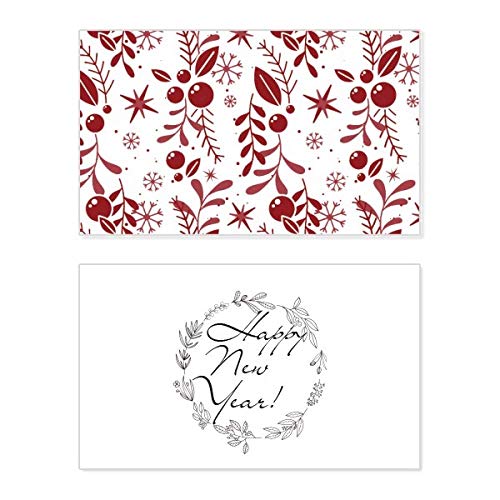 Tarjeta de Navidad roja y blanca con elegante diseño tradicional para felicitaciones