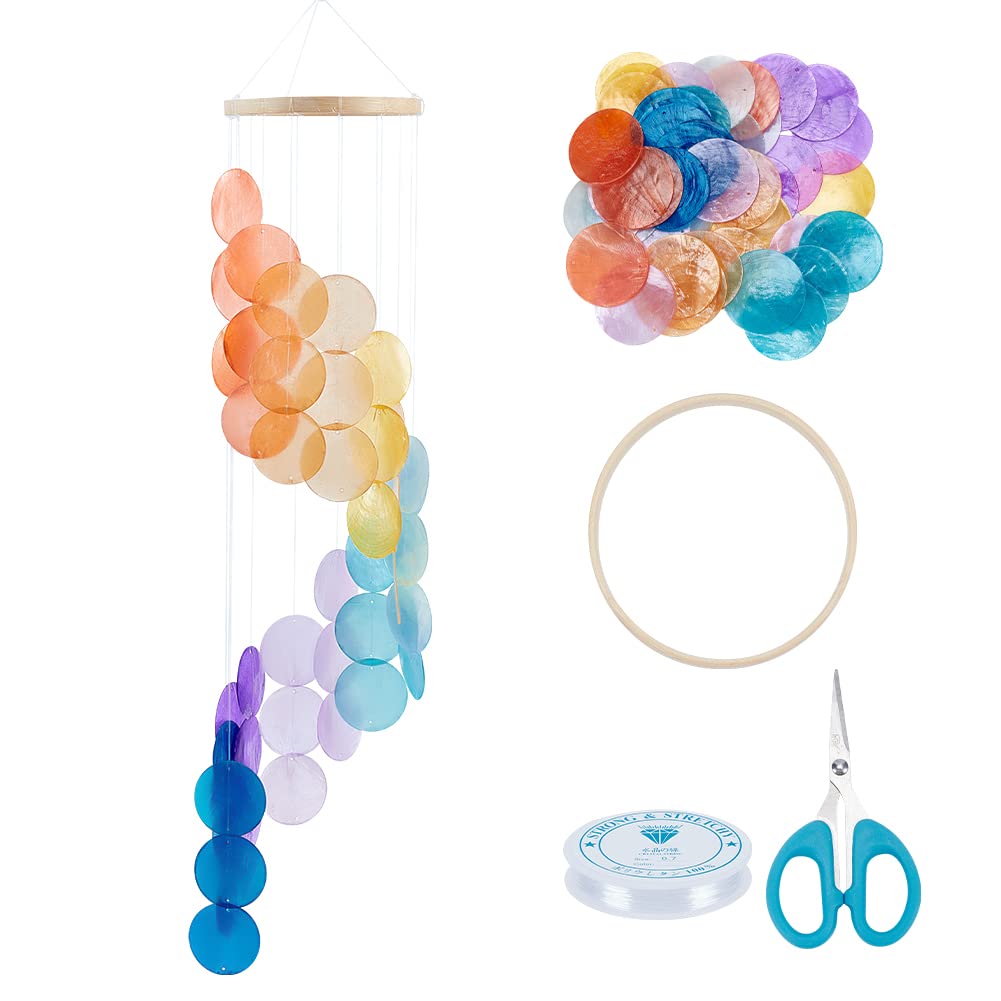 Decorazioni Esterne Vento Campanelli Eolici A Conchiglia Namalu - 2 Pezzi Arcobaleno Per Esterno Scacciapensieri Da Esterno