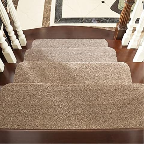 COSY HOMEER Stufenmatten rutschfeste Teppichmatte 71,1 x 22,9 cm Indoor Treppenläufer für Holzstufen, Treppenteppiche für Kinder und Hunde, 100% Polyester TPE-Rückseite Cover