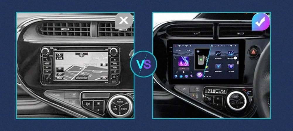 Przenośny Ekran Dotykowy Do Samochodu dla Toyota Prius C 2018-2020 Odbiorniki Car Audio, Wyświetlacz Hd, Przenośna Nawigacja Na Żywo, Odtwarzacz Muzyki, 4 Rdzeń 2G+32G