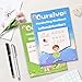 2 Pack Grooved Cursive Handwriting Workbook,Reusable Handwriting Practice Copybooks,Cursive Writing Practice Book for Kids Beginners