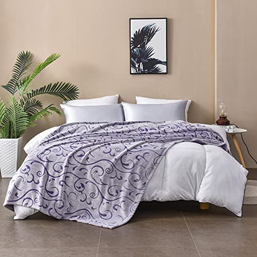 Sochow Uragiri Flannel Fleece Throw Blanket, Lightweight Super Soft Cozy Plush Bed Blanket, 50 × 60 Inches, Purple #TOP4