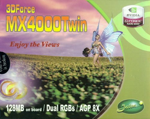 Jaton GeForce MX4000 128MB DDR 8X AGP Graphics Card ( 3DFORCE MX4000TWIN )
