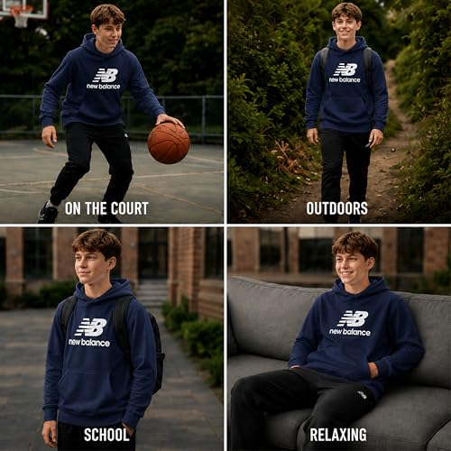New Balance Boys Soft Fleece Pullover Hoodie with Pocket, Athletic 8-20 - image 3