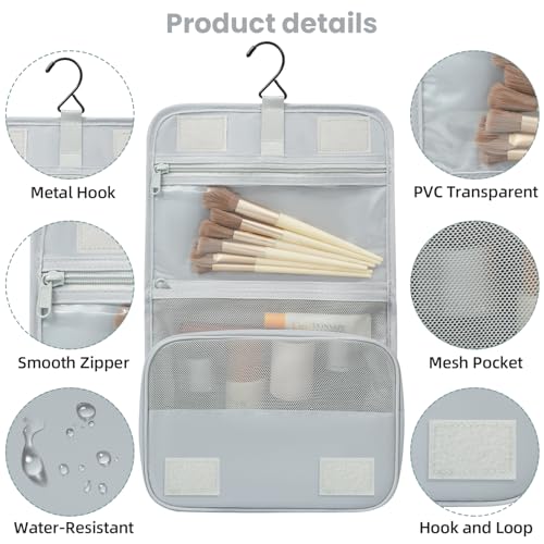 BAGAIL 6 Set/8 Set/10 Set Packing Cubes Various Sizes Packing Organizer for Travel Accessories Luggage Carry On Suitcase, 10-LightGrey, 10 Set, 10 Set-full Mesh by BAGAIL - Image 4