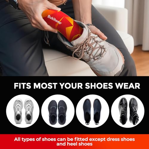 Bukihome Achilles Tendonitis Insoles for Men & Women –Insoles for Standing All Day with Heel Cushion for Heel Pain, Fatigue, Plantar Fasciitis, Heel Spur-Women 6-7 — view 6
