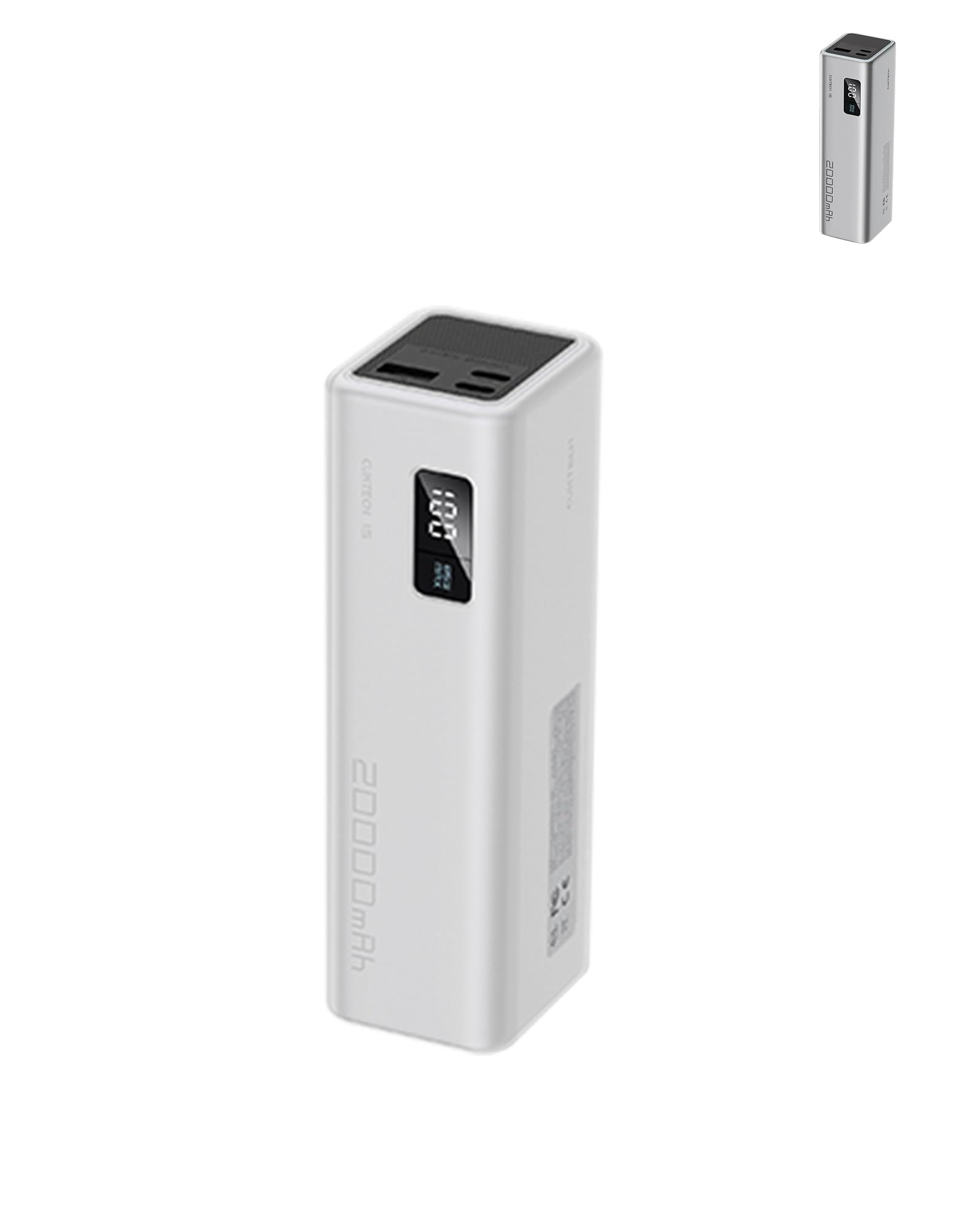 Case for CUKTECH 15 SE Power Bank 20000mAh 65W, Soft Silicone Protective Portable Scratch Shock Resistant with Lanyard,Transparent.