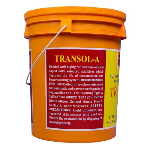 Image of PALCO TRANSOL-A | Transmission Oil - Type A Suffix A | Low Coefficient of Friction for manual Transmissions Gear Oil | Synchromesh Gears and Automatic and Power Steering Oils 20 Litres