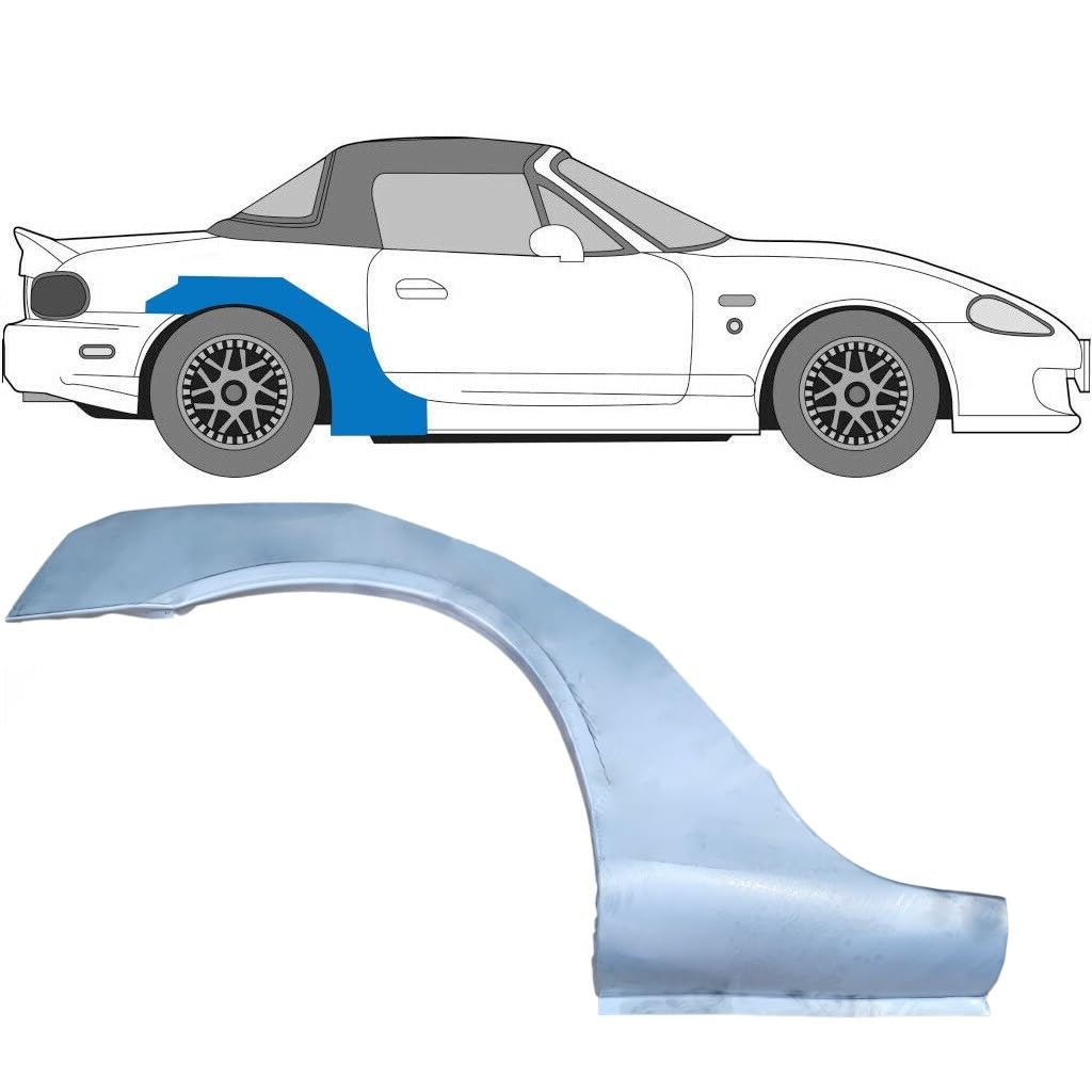Reparaturblech Kotflügel hinten für Mazda MX-5 1998-2005 NB/Rechts