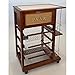 Marvin Carrello Cucina SALVASPAZIO in Legno di FAGGIO con CASSETTO E CESTI CONTENITORI PORTABOTTGLIE Vino 4 Ruote GIREVOLI PORTAPANE PORTAFRUTTA PORTAVIVANDE RIPIANO Lavoro con Piastrelle (Noce)