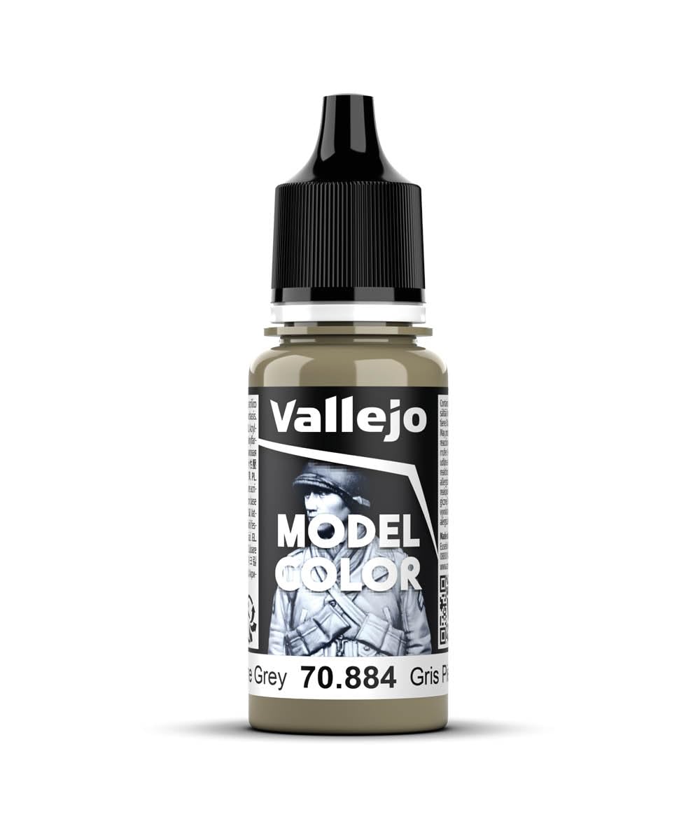 Vallejo Model Color Acrylic Paint, Stone Grey, 18 ml, Self-Leveling, BSL System for Modeling and Miniatures