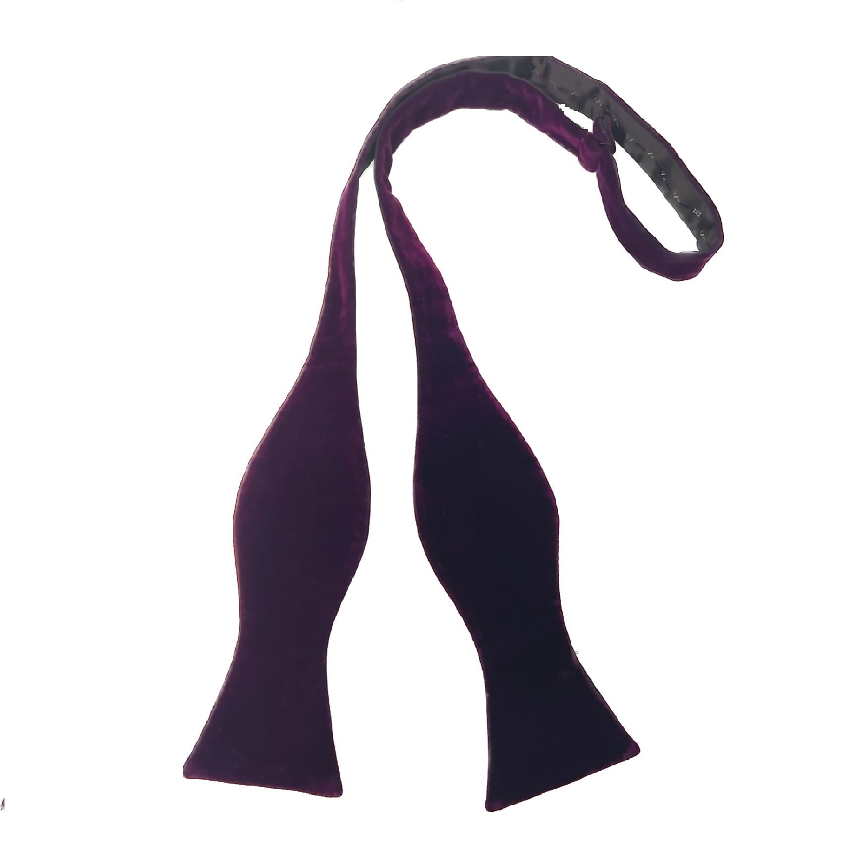 King & Priory Purple Aubergine Velvet Self-Tie Bow Tie