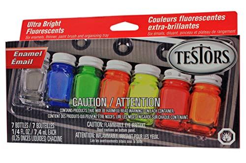 Testors Enamel Paint Set, 9132X, Fluorescent #1