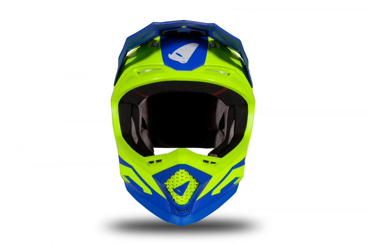 UFO PLAST ECHUS Helm BLAU/GELB NEON MATT M