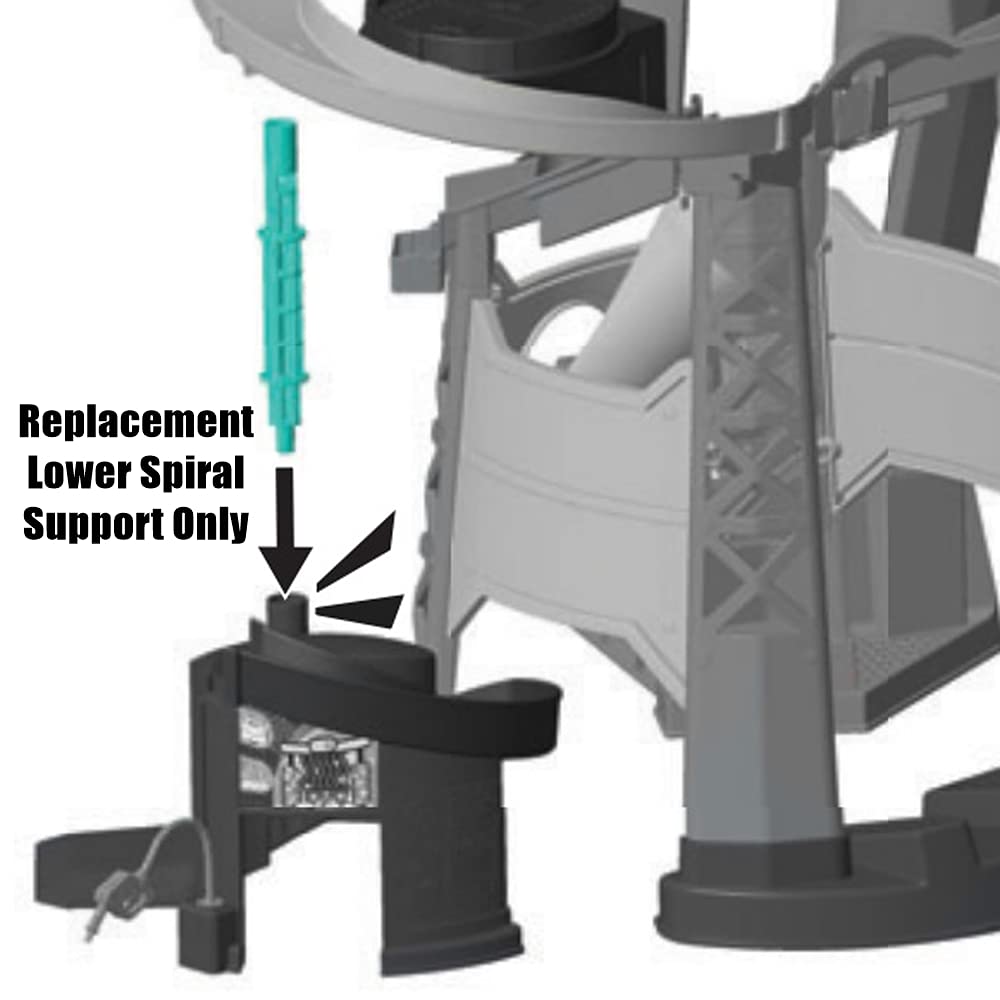 Replacement Part for Fisher-Price Little People Launch 'n Loop Raceway Playset GMJ12 - Replacement Teal Lower Spiral Support