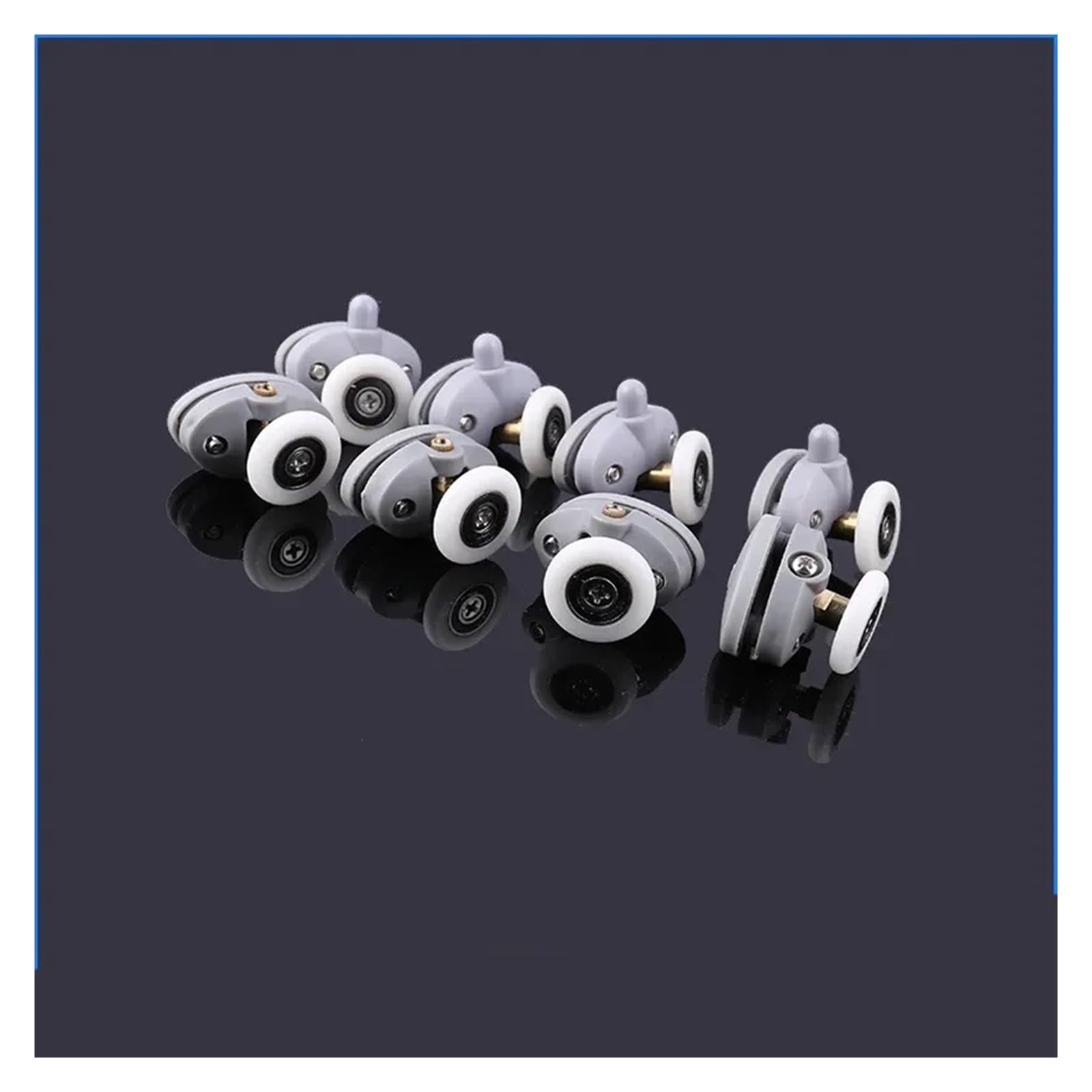 4/8 stücke Oval 23mm 25mm Nylon Einzelnen Pop Up Pulley Runner Rad Duschkabine Glasschiebetür Rollen Für Schiebetüren aus Glas(8pcs,25mm)