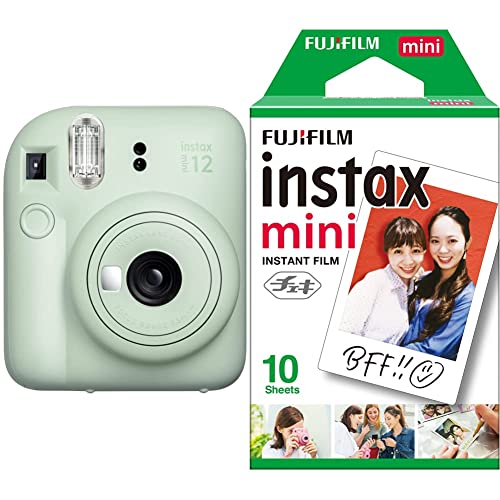【セット】 FUJIFILM チェキ インスタントカメラ instax mini 12 ミントグリーン + チェキ用フィルム 10枚入 INSTAX MINI JP 1の商品画像（Amazon）