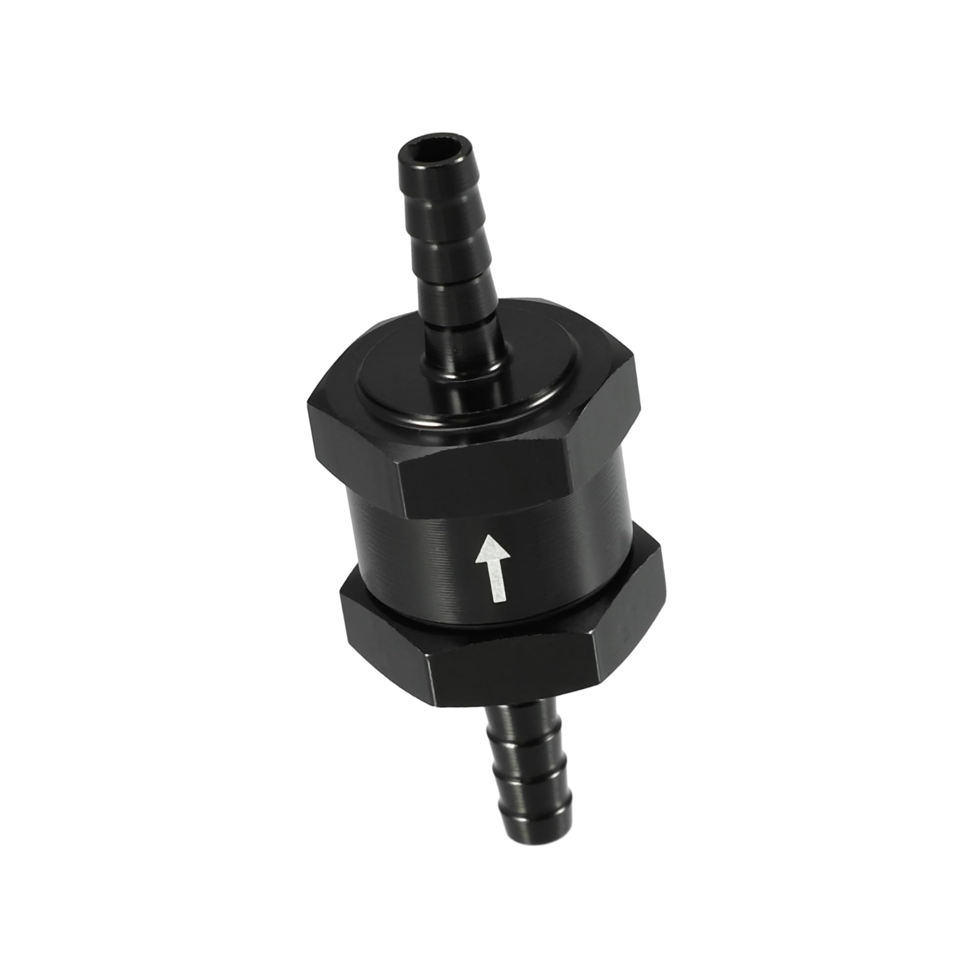 A ABSOPRO Kraftstoff-Rückschlagventil, Einweg, Rückschlagventil für Auto, Kraftstoff, Benzin, Diesel, langlebig, 6 mm Außendurchmesser, 1 Stück, schwarzer Ersatzartikel