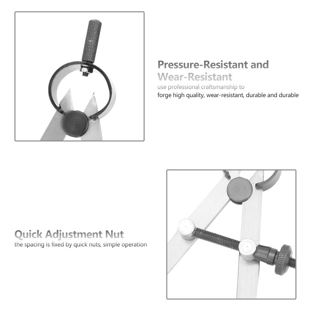 Leather Craft Rotating Craft Tool DIY 6 Inch Adjustable Lockable Steel Divider Wing Leather Compass