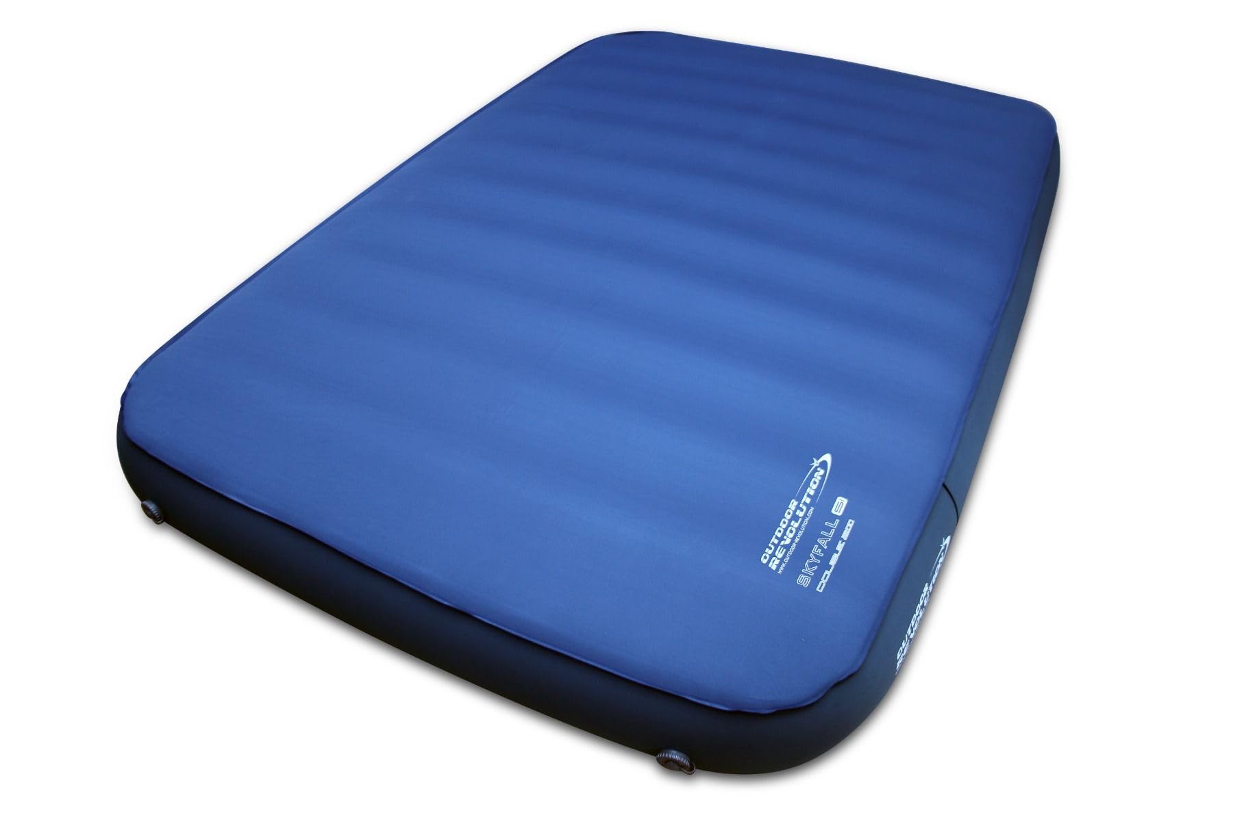 Outdoor Revolution Skyfall Double Self-Inflating Sleeping Camping Mat, 201 x 132 x 20 cm, Blue