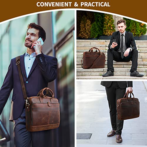Jack&Chris Full Grain Leather Briefcase