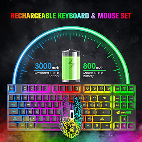 Teclado Wireless Gaming Combo 87 Teclas Inalámbrico miniatura 5