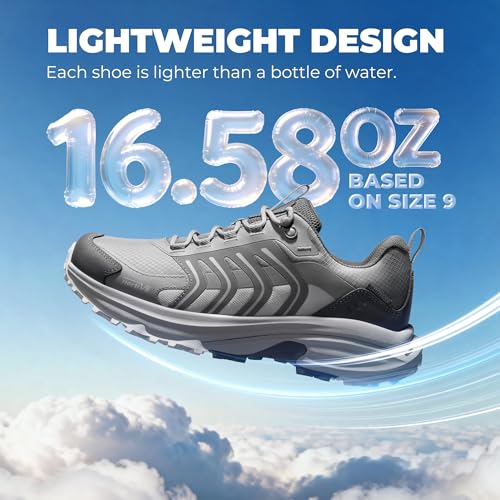Image of NORTIV 8 Men's Waterproof Hiking Shoes Non-Slip Lightweight Travel for Walking Comfort Outdoor Trekking Camping Climbing Daily Fashion Sneakers Armadillo FieldLite