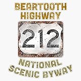 JB Print Beartooth Highway Yellowstone National Park Vinyl Decal Sticker Car Waterproof Car Decal Bumper Sticker 5'