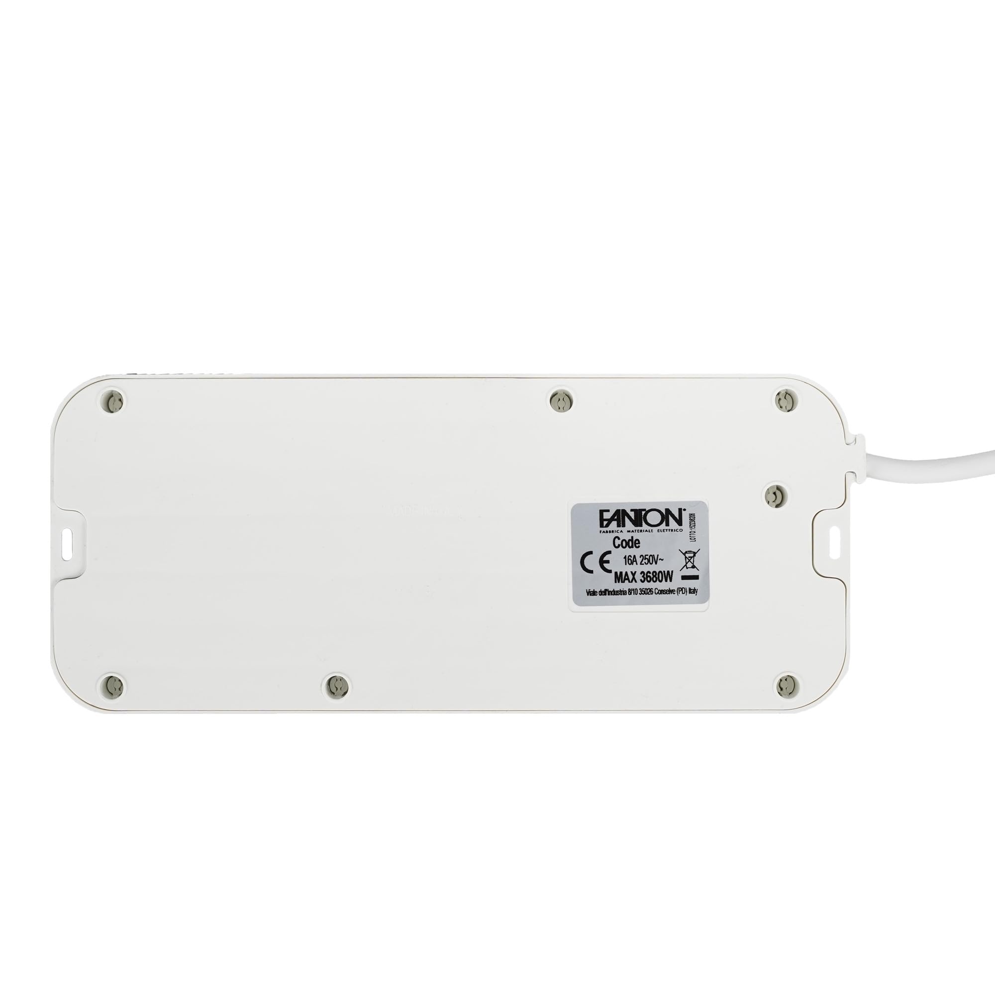Fanton 45613 – Multiprise 4 Prises Avec Câble Intégré, Gris, Neuve Sous Blister