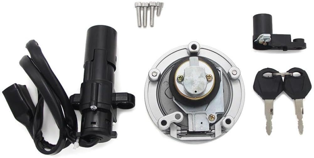 Motorcycle Fuel Gas Ignition Switch Lock with Key Kit 1WD-XH250-00 1WD-XH250-02 1WD-H2501-01 1WD-XH250-01 Compatible with Automotive Motorcycle Parts YZF R25 R3