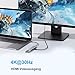 5-in-1 Type-C Hub Docking Station, Type C to HDTV Adapter, RJ45 Ethernet, 4K HDTV, PD100W, USB 3.0, USB2.0 Compatible with Type C Devices with DP Alt Mode, Multi-Port Adapter