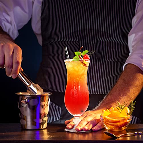 Lallisa Plastic Hurricane Glasses 15 Oz Shatter Resistant Clear Plastic Pina Colada Cocktail Glasses Break Resistant Plastic Drinking Glasses Tulip Milkshake Cups For Beer Juice Margarita (12 Pcs) #TOP4