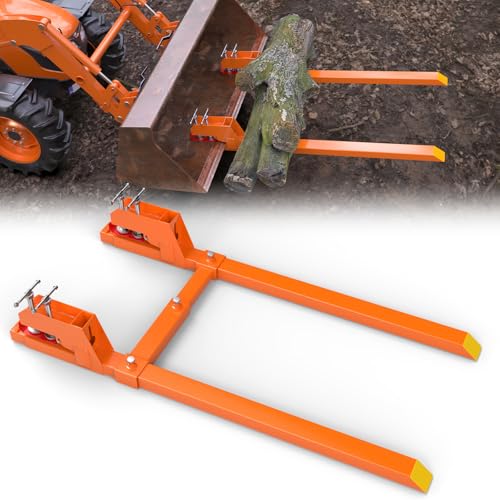 Clamp on Pallet Forks for Tractor Bucket 60" Total Length 4000LBS Capacity