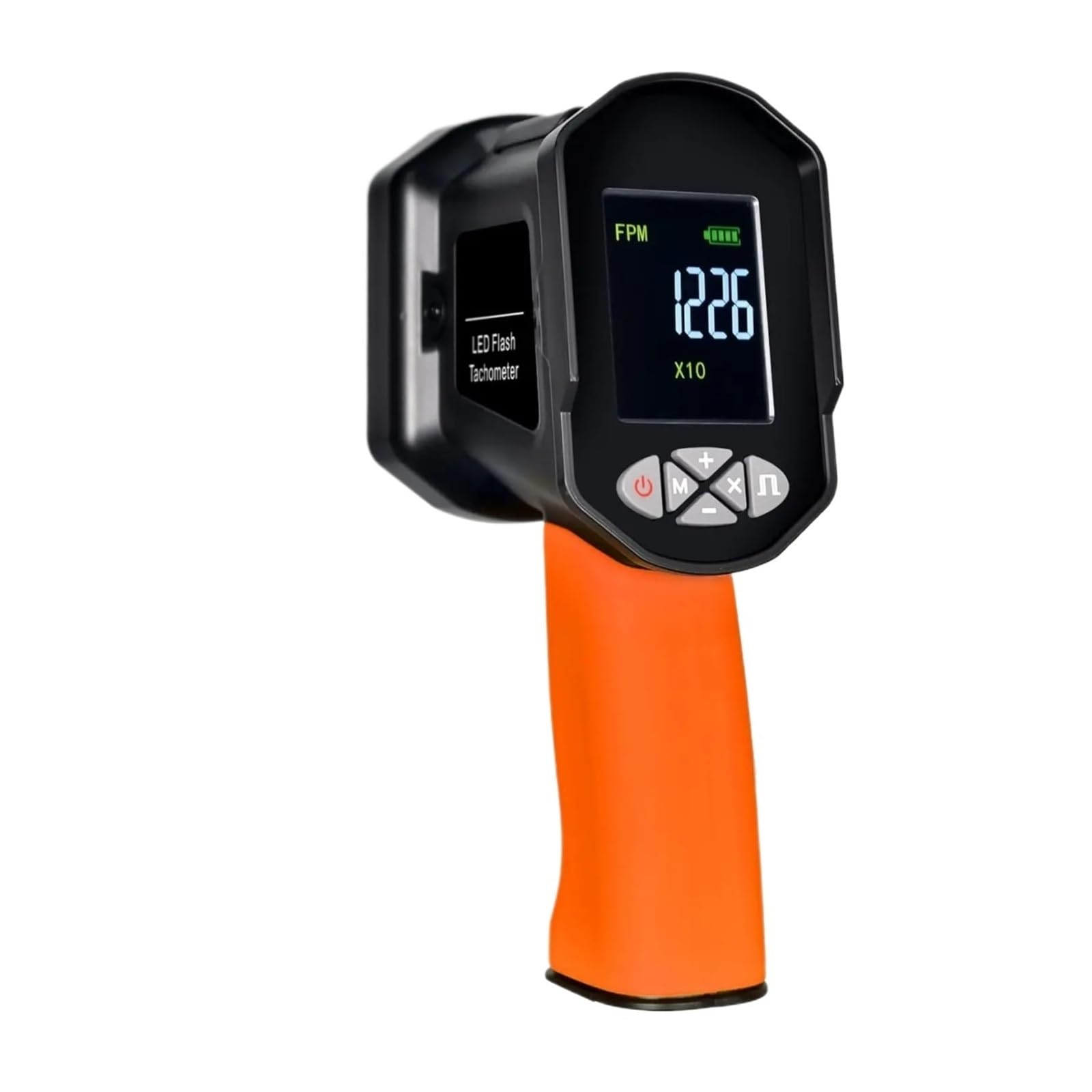 Medidor estroboscópico LED 60000-100000 RPM medidor de velocidad de Flash LED tacómetro sin contacto pantalla Digital for Motor Para motores, tornos.(Blue)