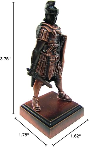Miniatura 5 de Gladiador romano de metal de bronce con réplica de máscara de guerrero sacapuntas fundido a presión