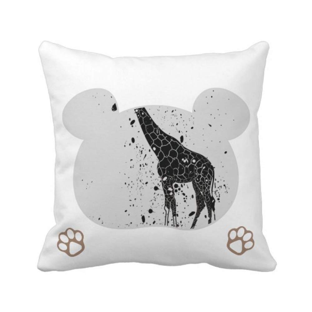 Housse de coussin girafe gris lavable pour rénover un canapé