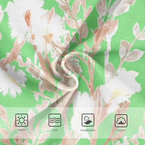 Pattern Girls Underwear Toddler 2t Cotton Panties for Girl Watercolor Floral Green Briefs Kids Undies3