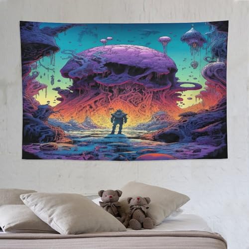 Tenture espace 150x230cm pour créer un décor de chambre astronaute