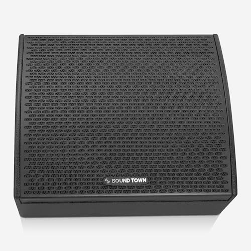 Image of Sound Town CARME Series 10 inch Coaxial 2-Way Powered Professional PA DJ Stage Monitor Speaker with DSP, for Live Sound, Bar, Church (CARME-S10MPW)