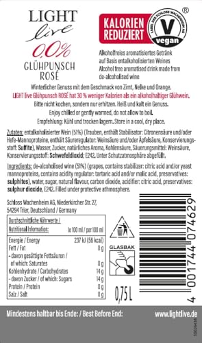 LIGHT live Glühpunsch 0,0% Rosé (6 x 0,75 l)