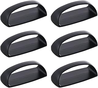 CcHhyyt 6 Pack Self-Stick Instant Cabinet Handle Pulls Drawer Pull Helper with Adhesive Sliding Door Handle Stick On Handle for Glass Windows Wardrobes Peel and Stick Knob Drill Free 6pcs/Set (Black)
